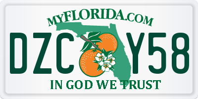 FL license plate DZCY58
