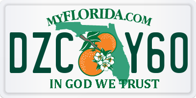 FL license plate DZCY60