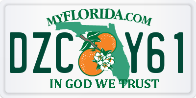 FL license plate DZCY61