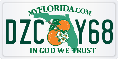 FL license plate DZCY68