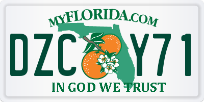 FL license plate DZCY71