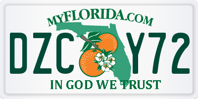 FL license plate DZCY72