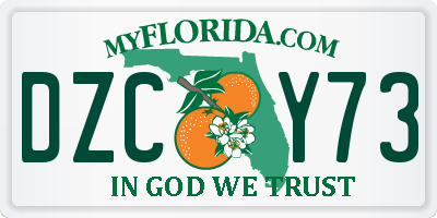 FL license plate DZCY73