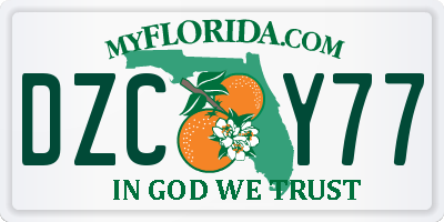 FL license plate DZCY77
