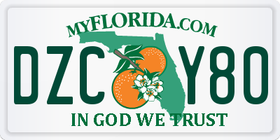 FL license plate DZCY80