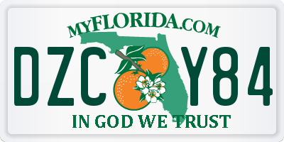 FL license plate DZCY84