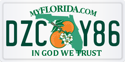 FL license plate DZCY86