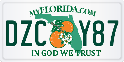 FL license plate DZCY87