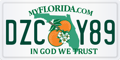 FL license plate DZCY89