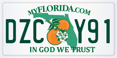 FL license plate DZCY91