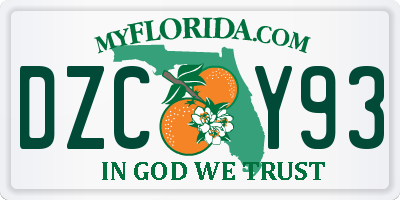FL license plate DZCY93