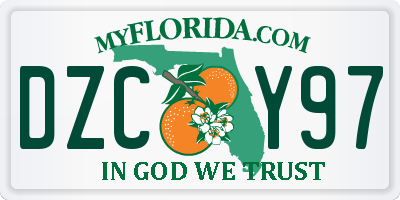 FL license plate DZCY97