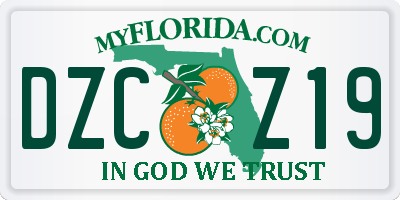 FL license plate DZCZ19