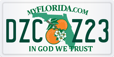 FL license plate DZCZ23