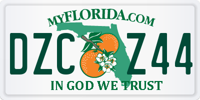 FL license plate DZCZ44