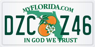 FL license plate DZCZ46