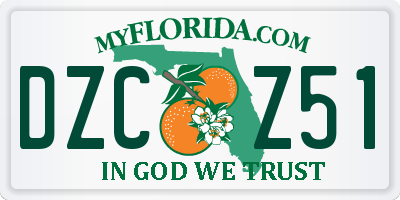 FL license plate DZCZ51