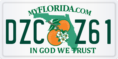 FL license plate DZCZ61