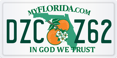 FL license plate DZCZ62