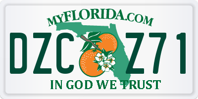FL license plate DZCZ71