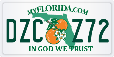 FL license plate DZCZ72