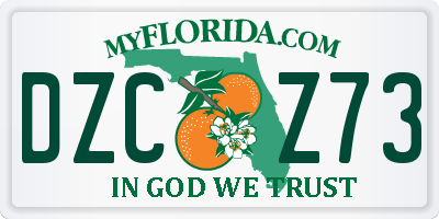 FL license plate DZCZ73
