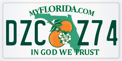 FL license plate DZCZ74