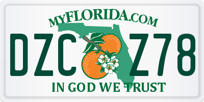 FL license plate DZCZ78