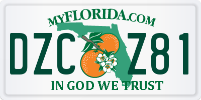 FL license plate DZCZ81