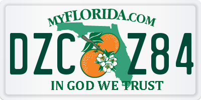 FL license plate DZCZ84
