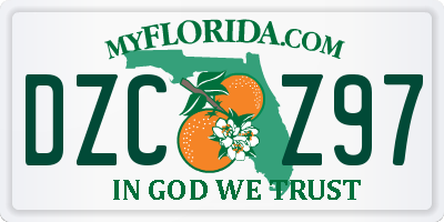 FL license plate DZCZ97