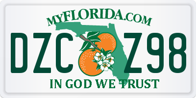 FL license plate DZCZ98