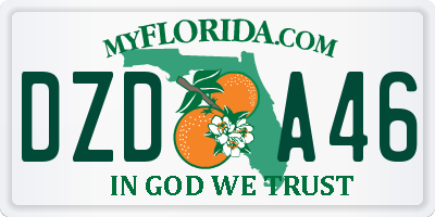 FL license plate DZDA46