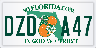 FL license plate DZDA47