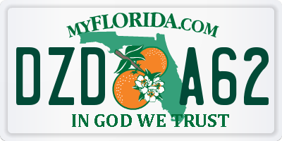 FL license plate DZDA62