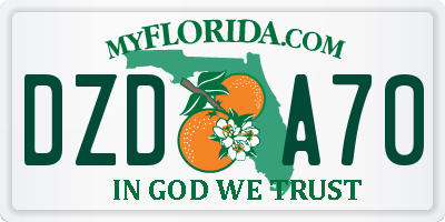 FL license plate DZDA70