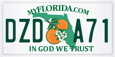 FL license plate DZDA71