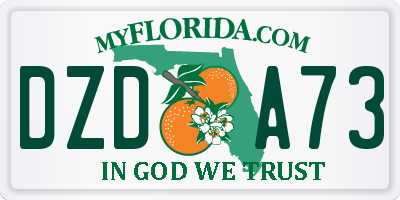FL license plate DZDA73