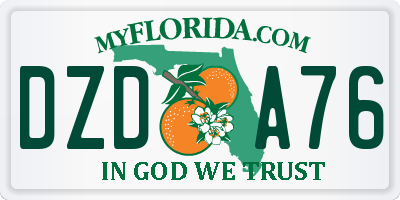 FL license plate DZDA76