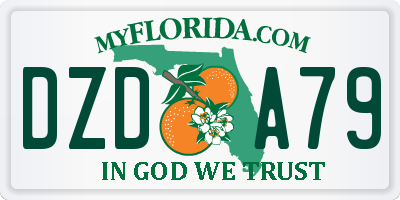 FL license plate DZDA79