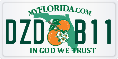 FL license plate DZDB11
