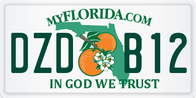 FL license plate DZDB12