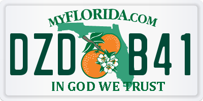 FL license plate DZDB41