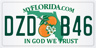 FL license plate DZDB46