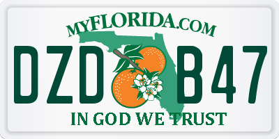 FL license plate DZDB47