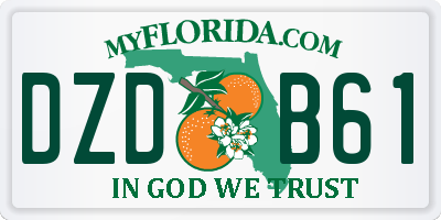 FL license plate DZDB61
