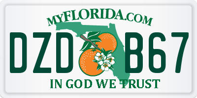 FL license plate DZDB67