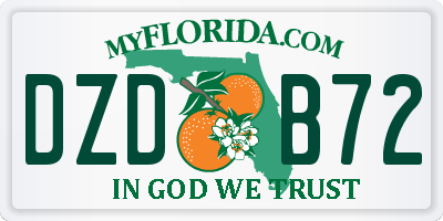 FL license plate DZDB72