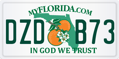 FL license plate DZDB73