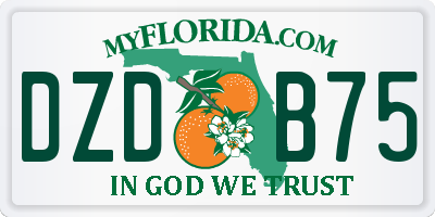 FL license plate DZDB75
